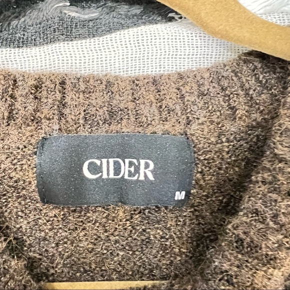 Cider Women’s Size M Wool Alpaca Brown Pear Sweater Vest V Neck Collegiate Tank - Picture 5 of 11